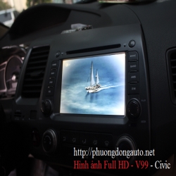 Phương đông Auto DVD Sadosonic V99 theo xe Honda Civic | Khuyến mãi Camera lùi cực nét